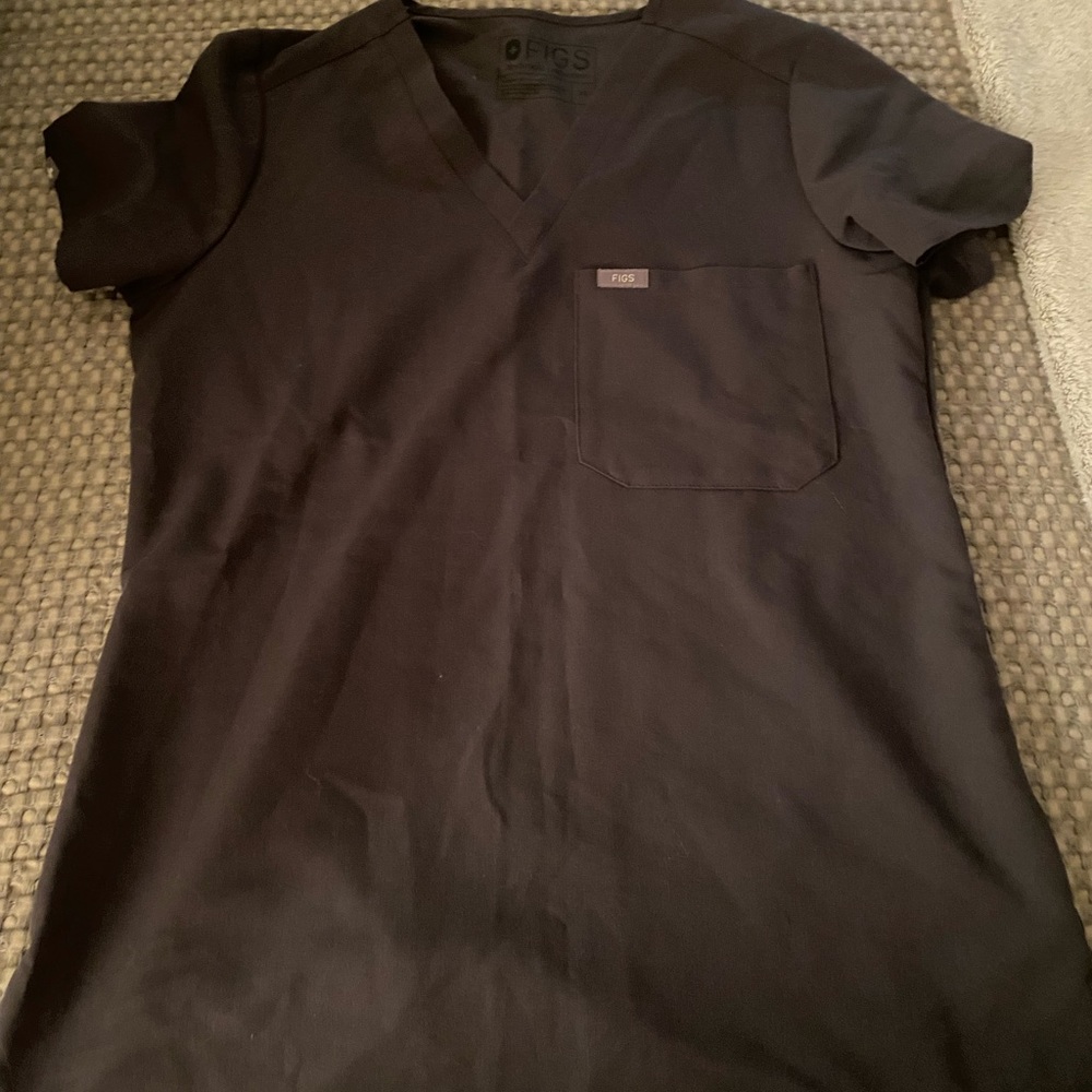 Limited edition FIGS Charcoal Catarina scrub top